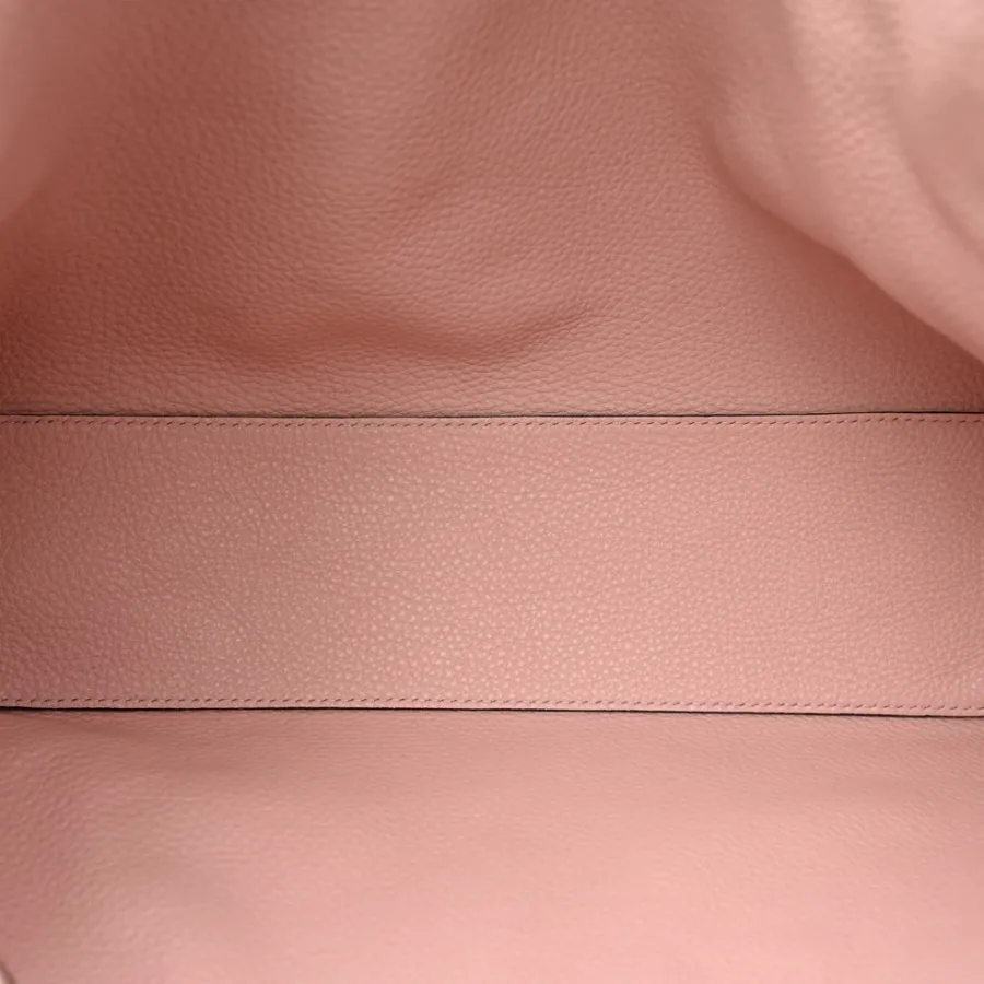 Valentino Garavani Medium Rockstud Tote Black/Rose Quartz Grainy Calfskin Leather Gold Hardware