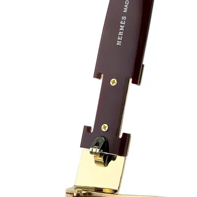 Hermès square frame glasses burgundy/green/teal/black gold/black/leopard brown/purple gold/rosy brown/leopard color Size 53口20-142