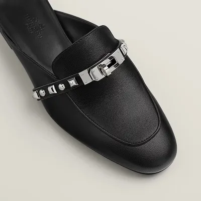 HERMES Oz Mule black Slippers