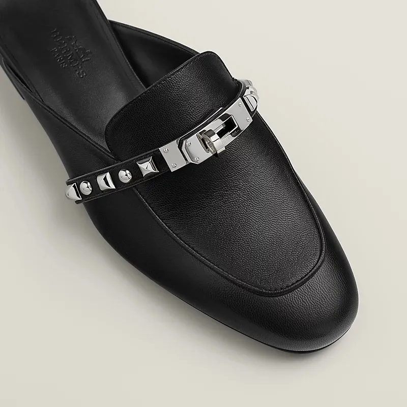 HERMES Oz Mule black Slippers