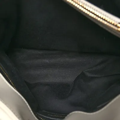 Saint Laurent Medium Loulou Chain Satchel Crema Soft Y-Quilted Monogram Calfskin Leather Silver Hardware