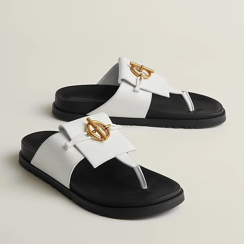HERMES Joyce white Slippers