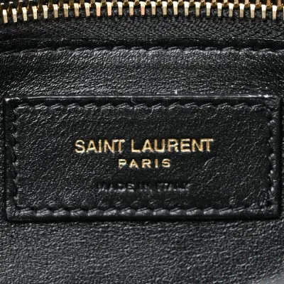Saint Laurent Medium Kate 99 Tassel Monogram Raffia Black Gold Hardware