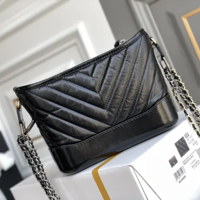 Chanel Black Bag Quilted Calfskin Leather Shoulder Bags Crossbody Bags