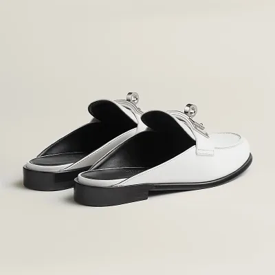 HERMES Iota Mule white Slippers
