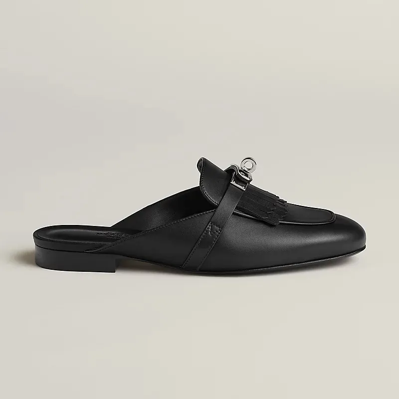 HERMES Oz Mule black Slippers