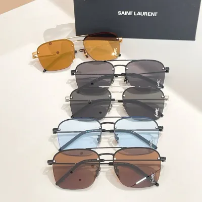 Saint Laurent square frame glasses blue/brown/orange/black/grey color Size 57口15-145