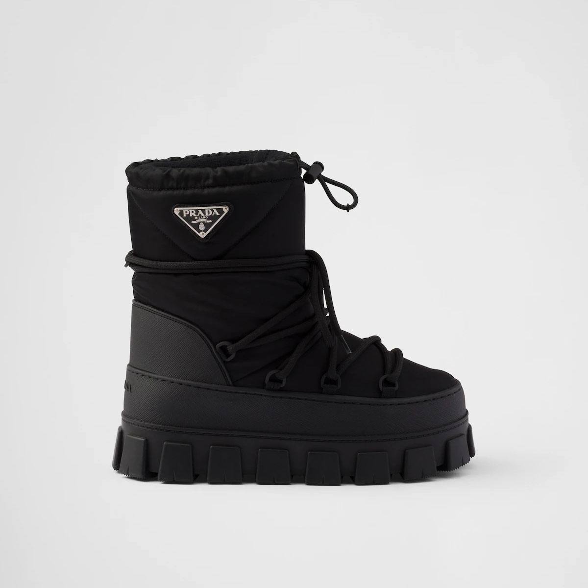 PRADA Re-nylon botas de esqui em gabardine