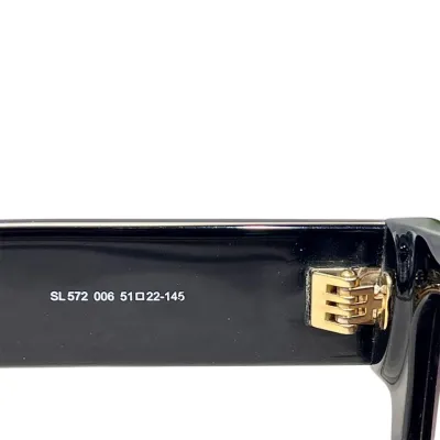 Saint Laurent square frame glasses purple black/black/black brown/black white/tawny/olive color Size 51口22-145