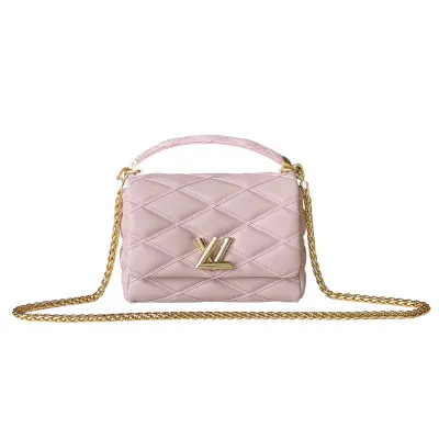 Louis Vuitton GO-14 MM White/Black/Navy Blue/Grey/Pink Lambskin Leather Gold Hardware