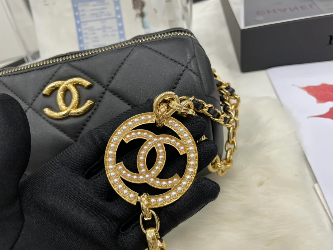 Chanel Bowling Mini Black Bag For Women 11cm/4.3in AS3384 B08482 94305