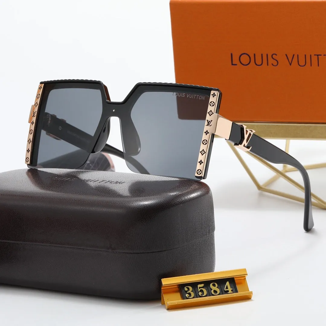 5-color stylish four-leaf clover border letter polarized sunglasses