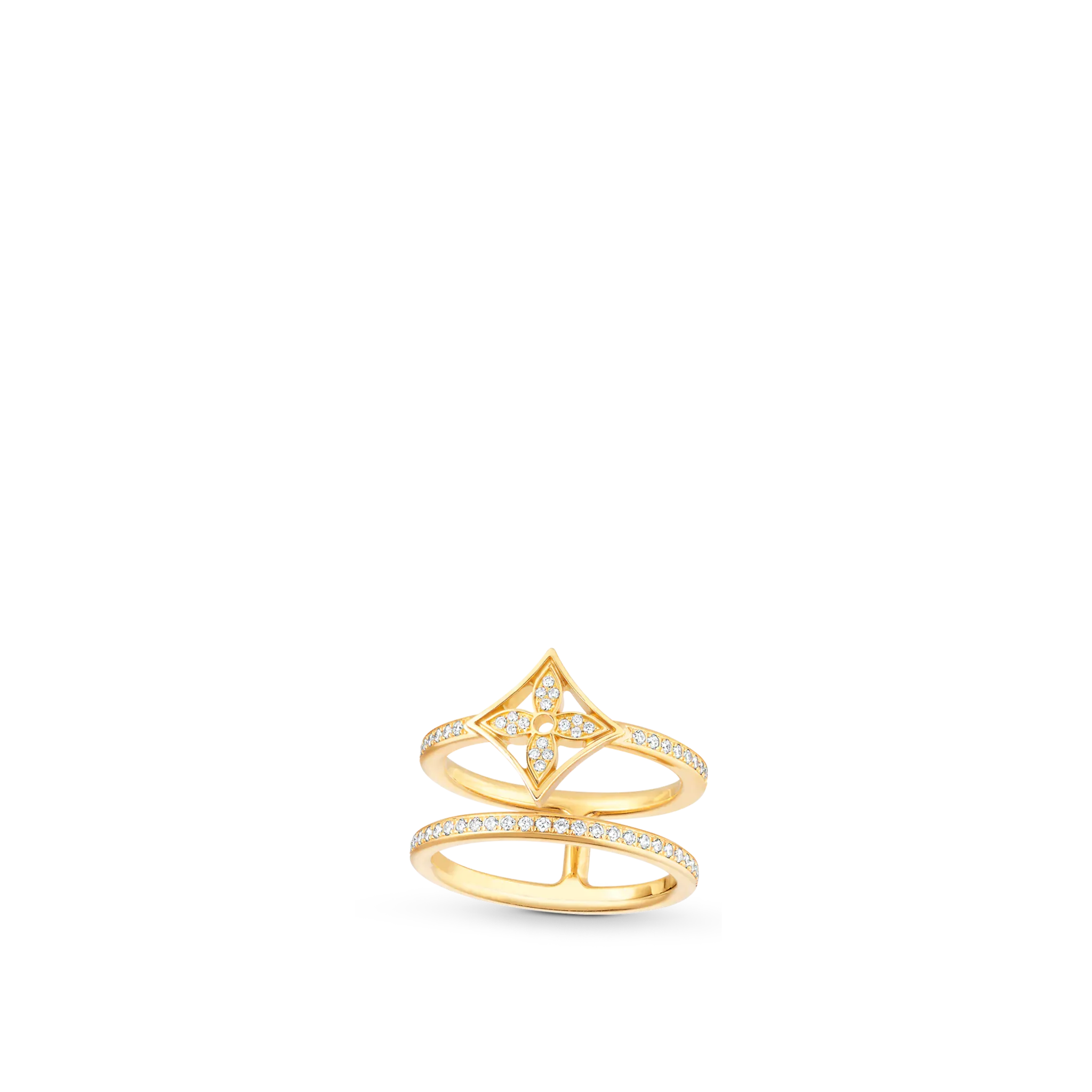 Idylle Blossom Gold and Diamond Double Row Ring