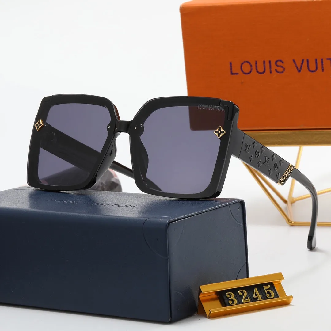 7 colors fashion four-leaf clover letter one-piece mirror leg polarized sunglasses