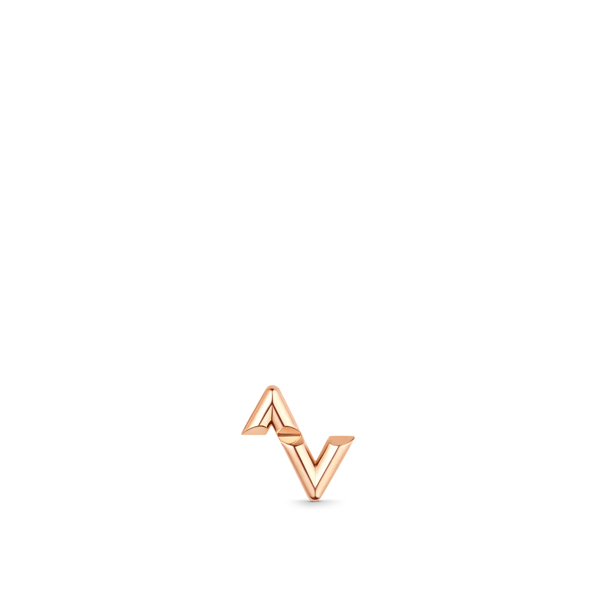 Louis Volt Upside Down Rose Gold Single Stud Earrings