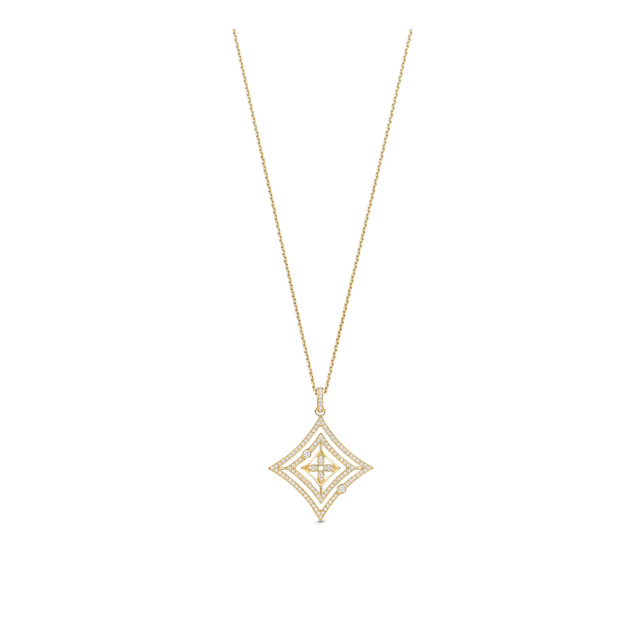 Idylle Blossom Medal in Yellow Gold and Diamonds