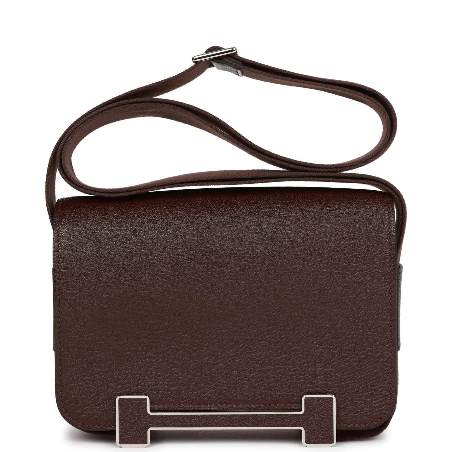 Hermes Geta Rouge Sellier Chevre Palladium Hardware