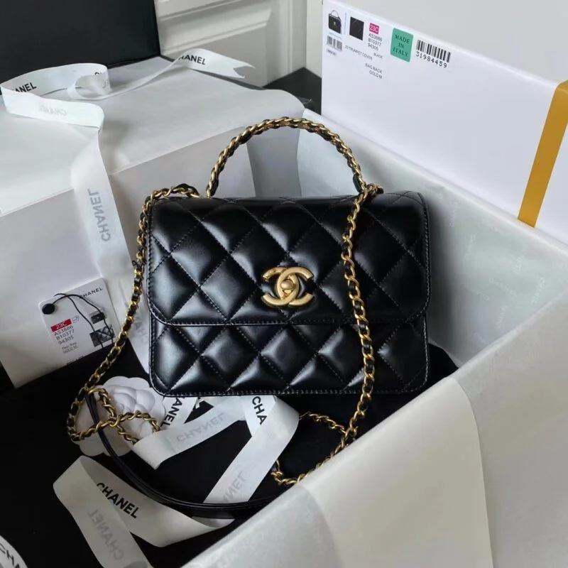 Chanel Mini Flap Bag With Top Handle As3886