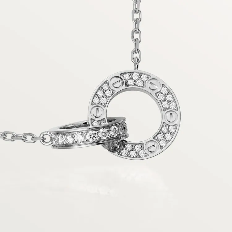 LOVE NECKLACE, DIAMOND-PAVED