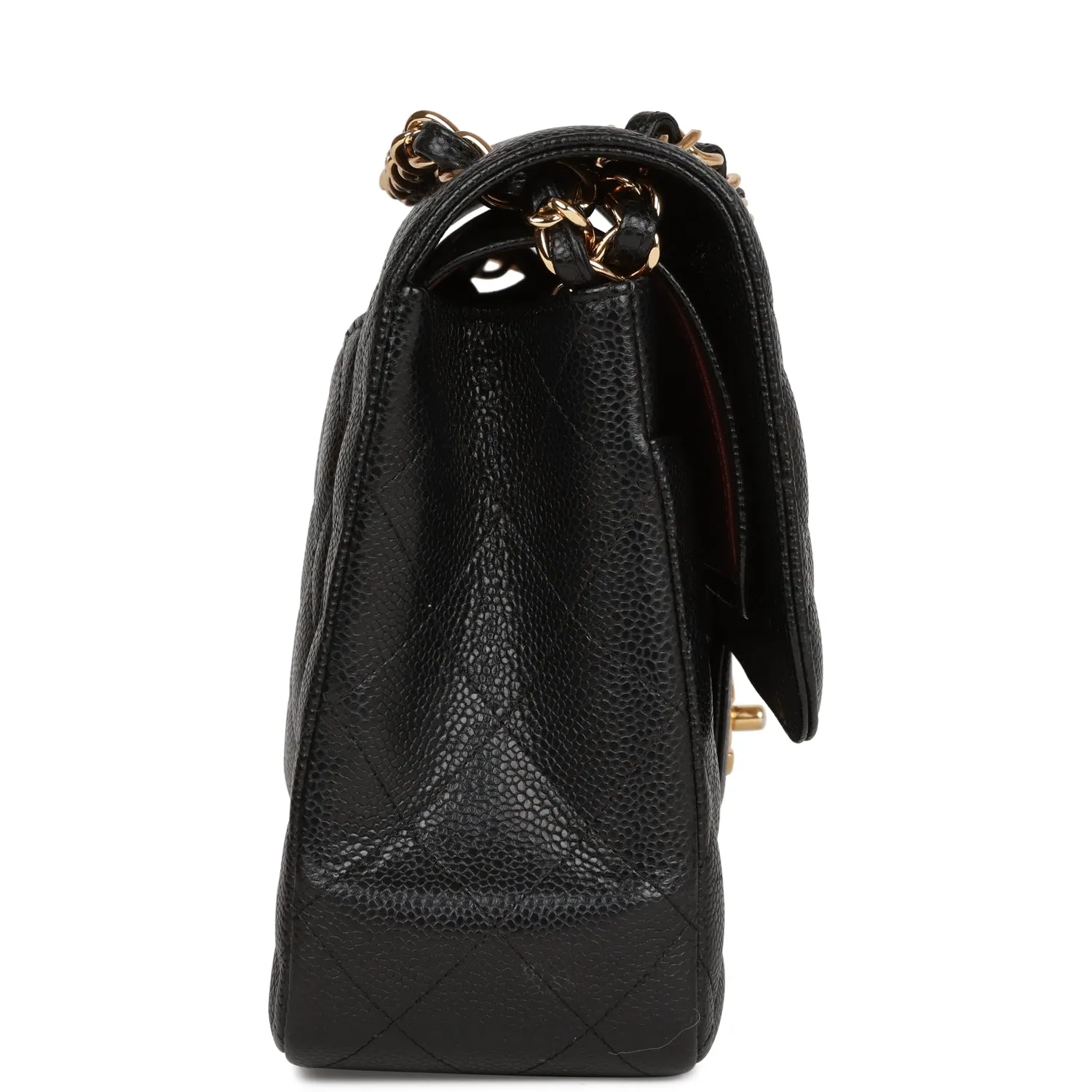 Jumbo Classic Double Flap Bag Black Caviar Gold Hardware