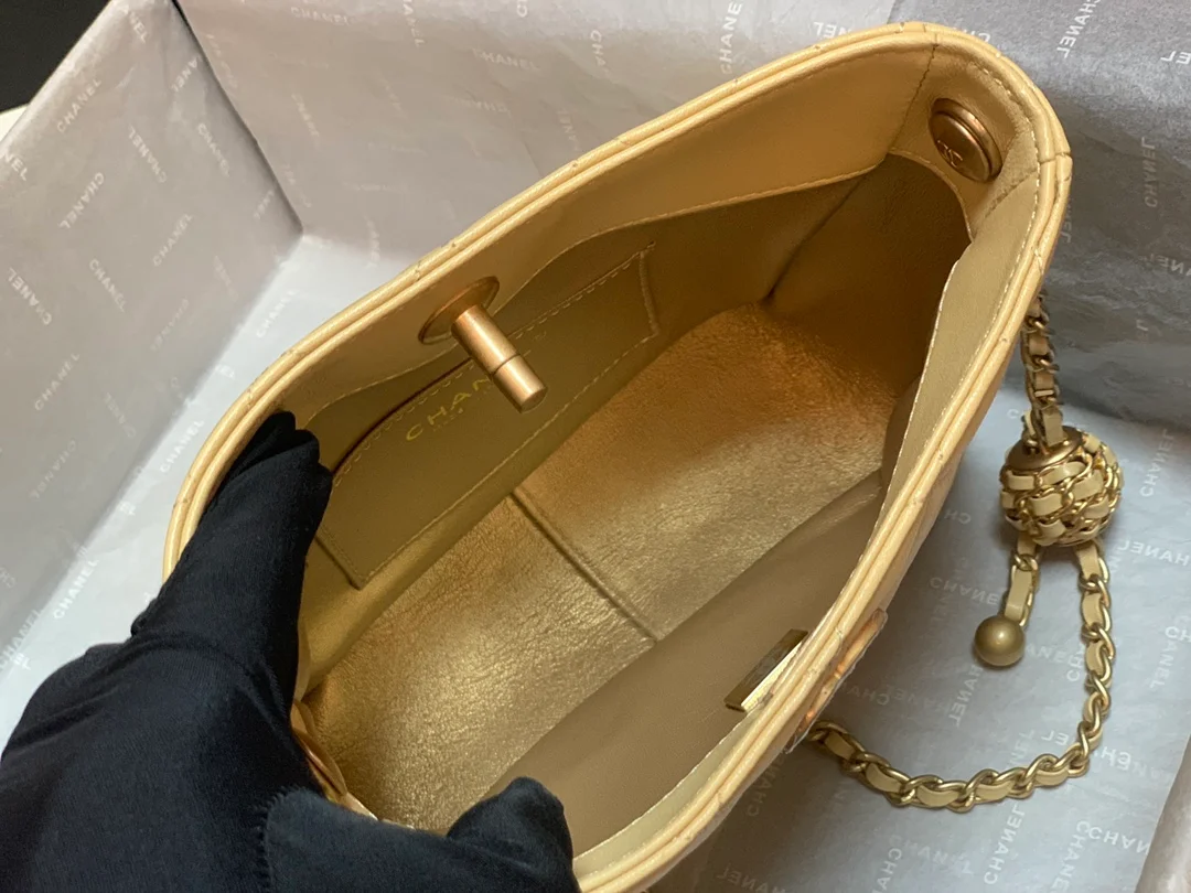 Chanel Hobo Handbag Beige Bag For Women 16cm/6in