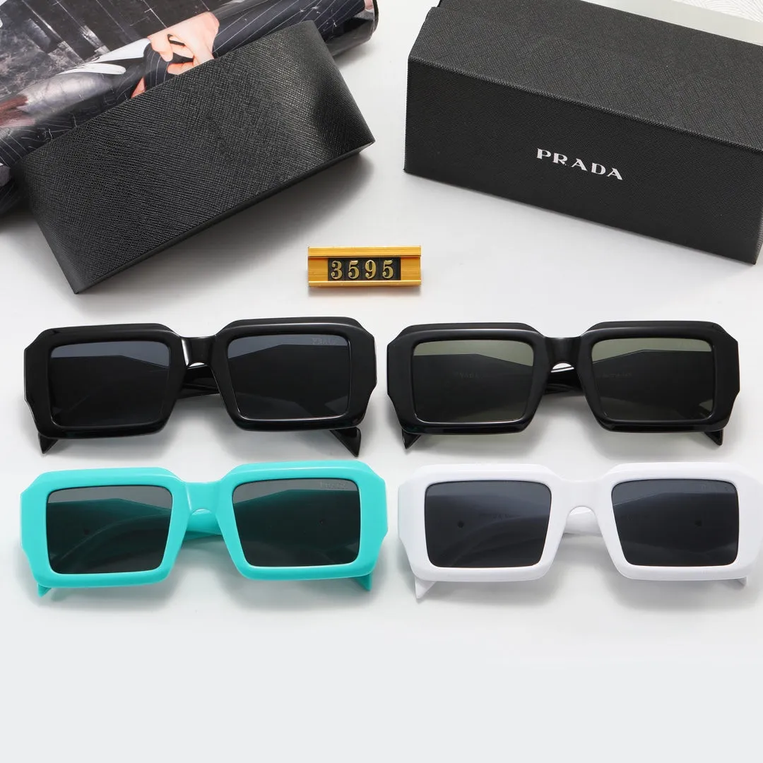 5-color fashion PRA triangle letter temple polarized sunglasses