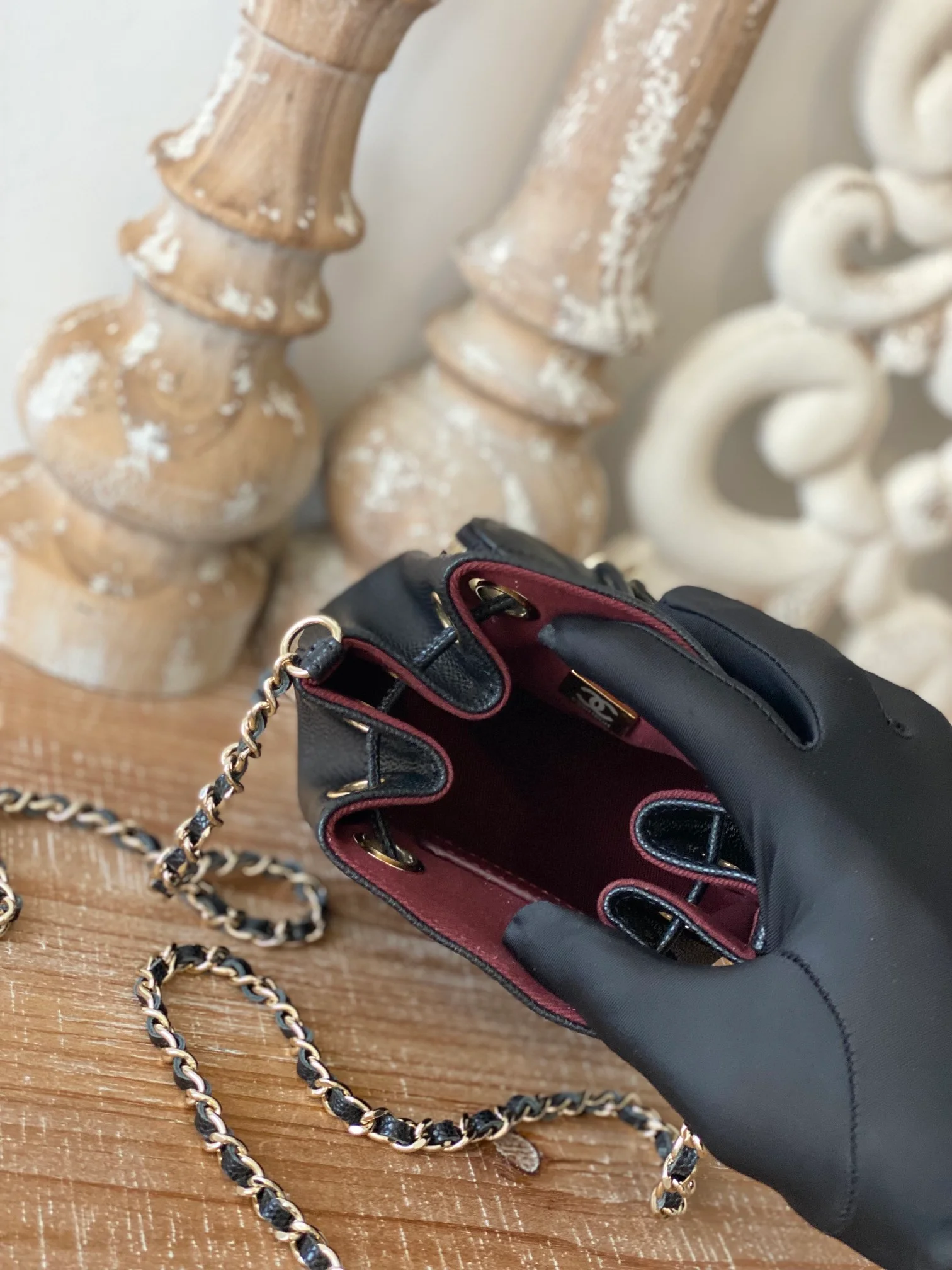 Chanel Mini Bucket Bag With Strap Black For Women, Women’s Bags 4.9in/12.5cm