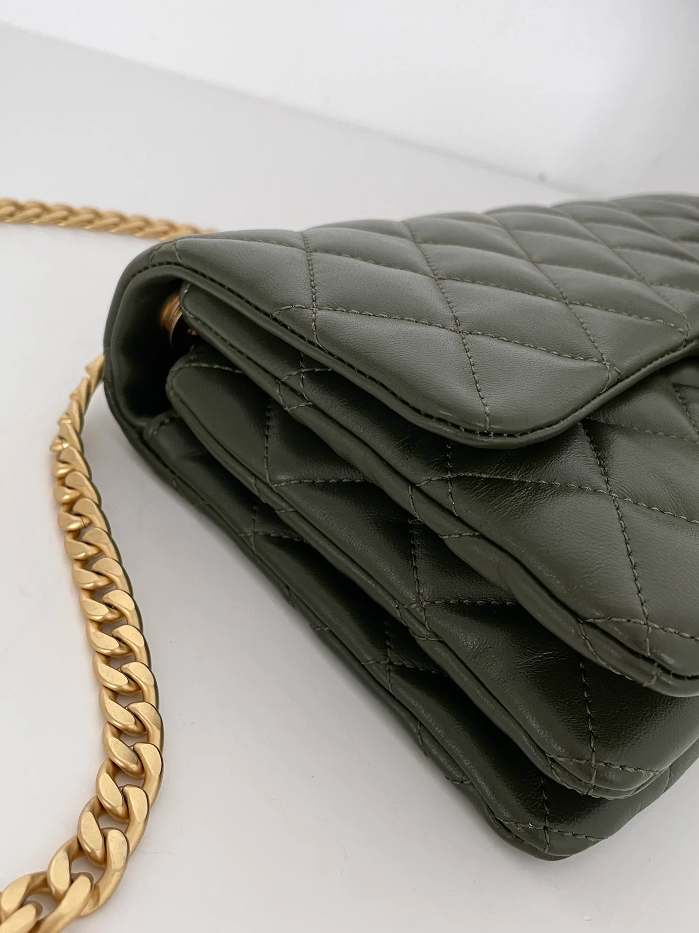 Chanel Small Flap Bag Green For Women, Women’s Bags 8.7in/22cm