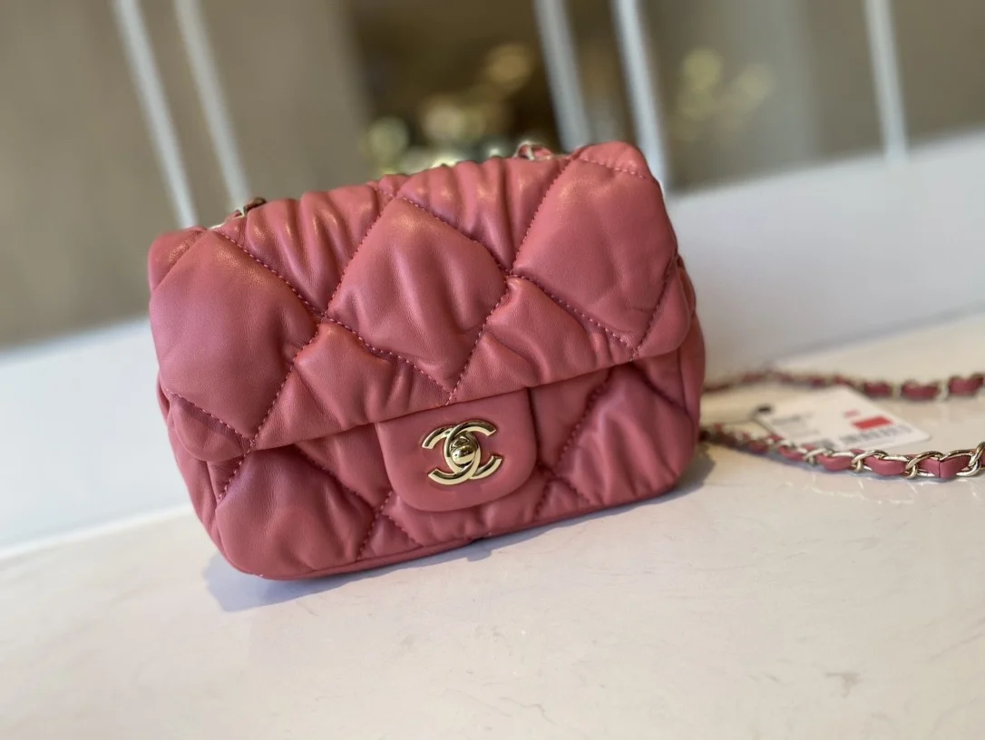 Chanel Small Flap Bag Gold Hardware Pink For Women, Women’s Handbags, Shoulder Bags 7.5in/19cm AS2232