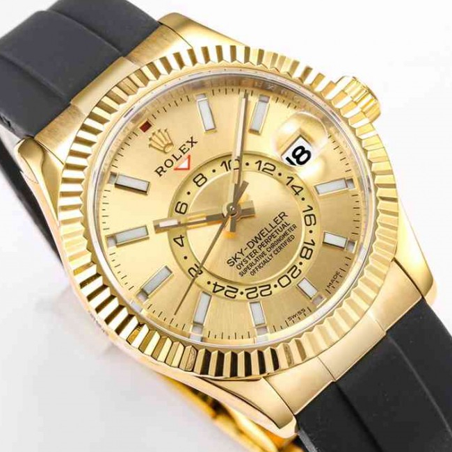 Sky-Dweller Yellow Gold Champagne Dial 42mm