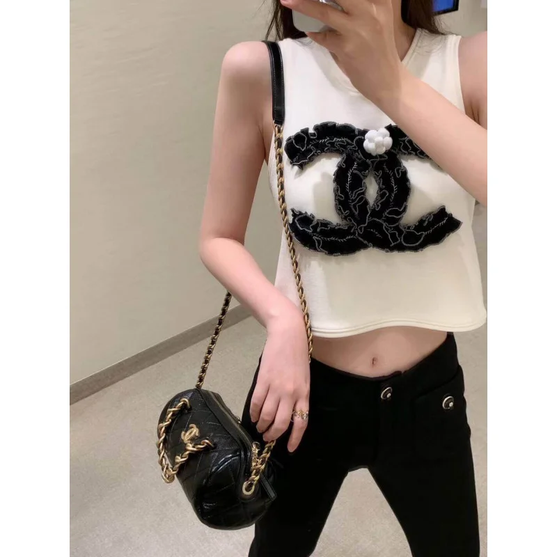 Chanel Shiny Lambskin Small Bowling Bag As1899