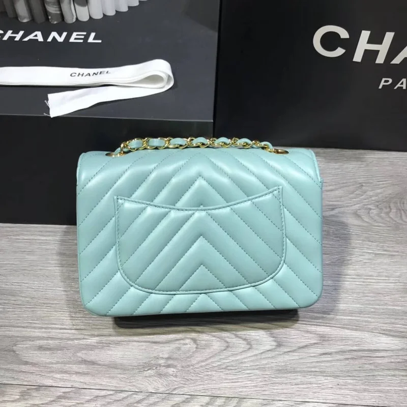 Chanel Chevron Lambskin 20Cm Class-Flap Bag 1116