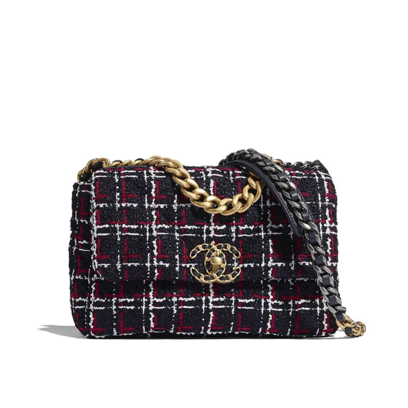 Chanel 19 Flap Bag In Tweed As1160