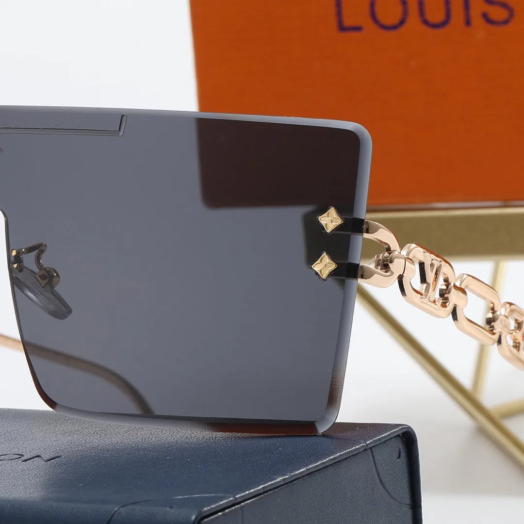 5 color fashion conjoined letters four-leaf clover lens polarized sunglasses