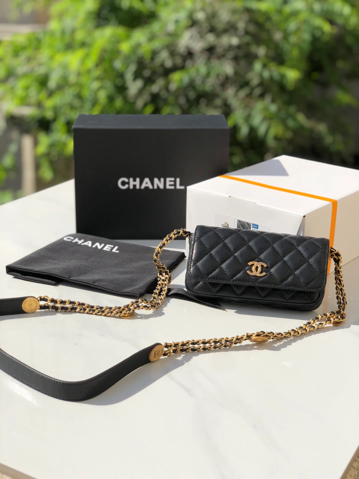 Chanel Small Flap Bags Gold Hardware Black For Women, Women’s Handbags, Shoulder Bags 7.5in/19.2cm