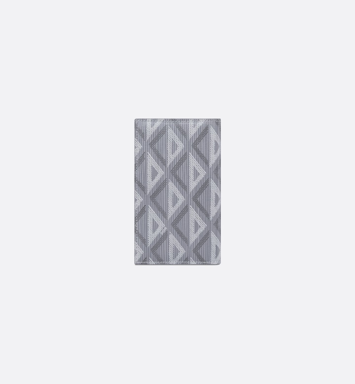 Long Bifold Card Holder Gray CD Diamond Canvas