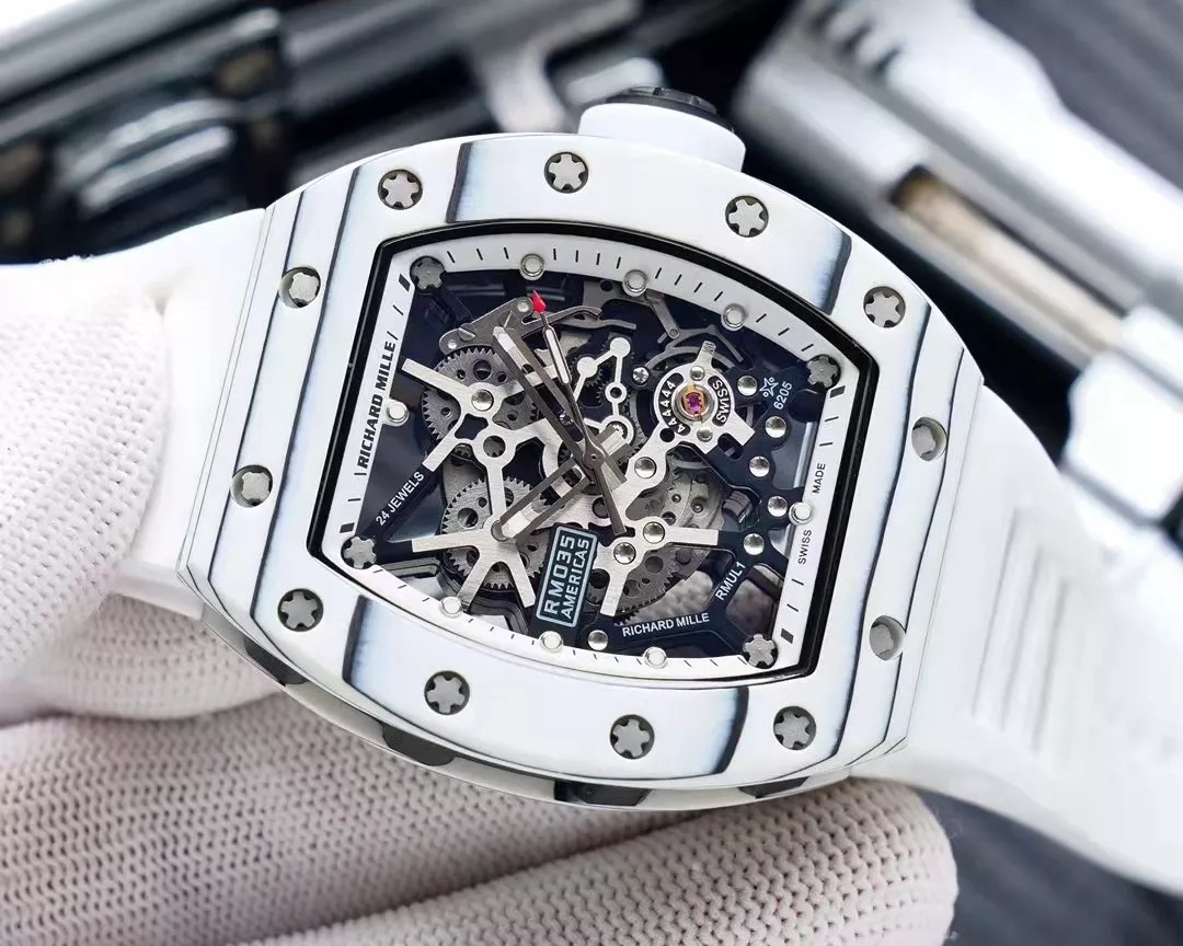 RM 35-02 White Dial White Bezel White Rubber Strap RUML3
