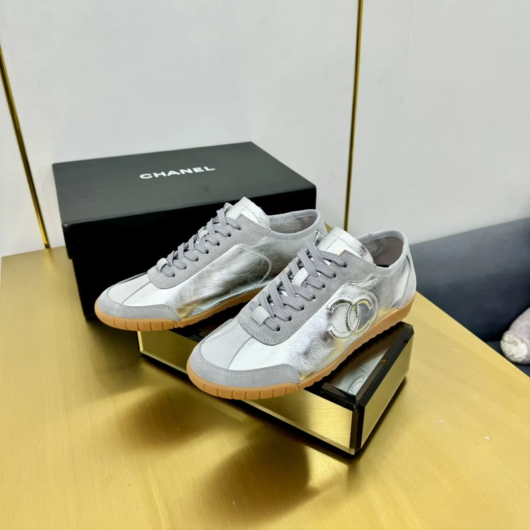 Cc new arrival women sneakers silver and gold shoes