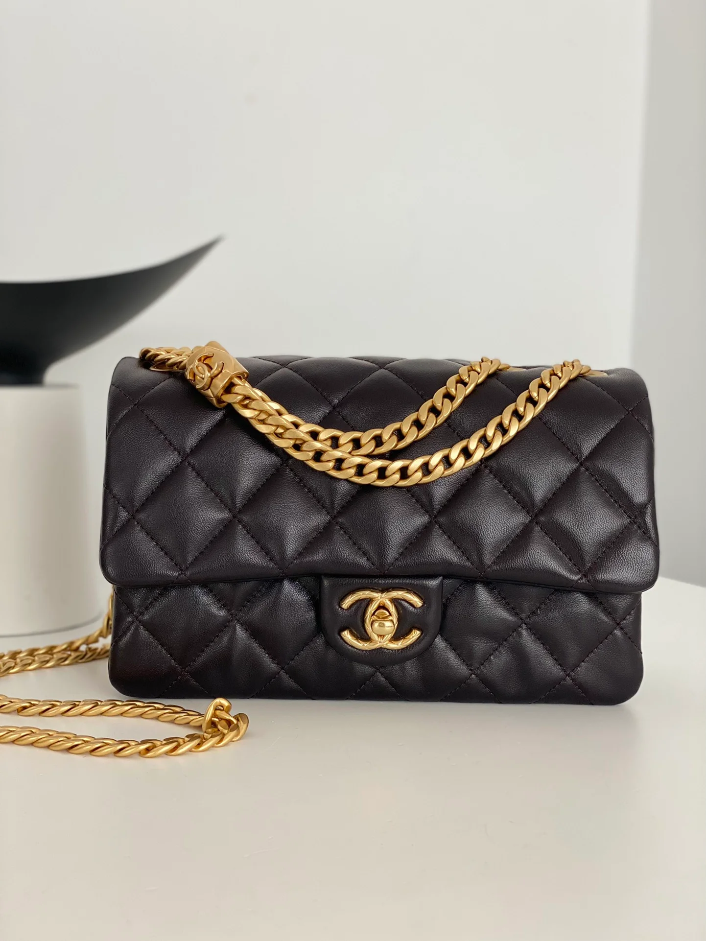 Chanel Small Flap Bag Black For Women, Women’s Bags 8.7in/22cm