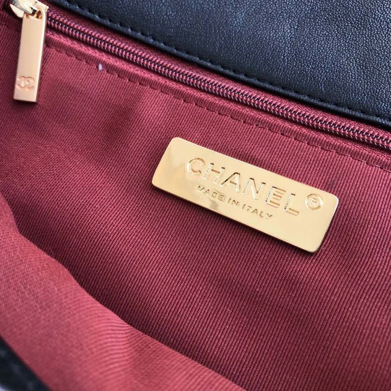 Chanel 19 HandBag Black For Women 10.1in/26cm AS1160