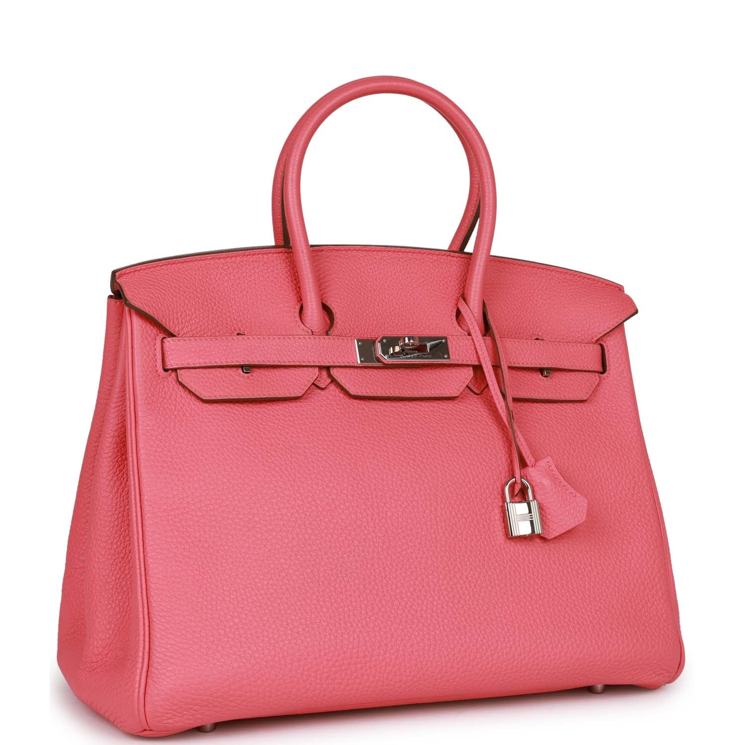 Pre-owned Hermes Birkin 35 Rose Lipstick Togo Palladium Hardware
