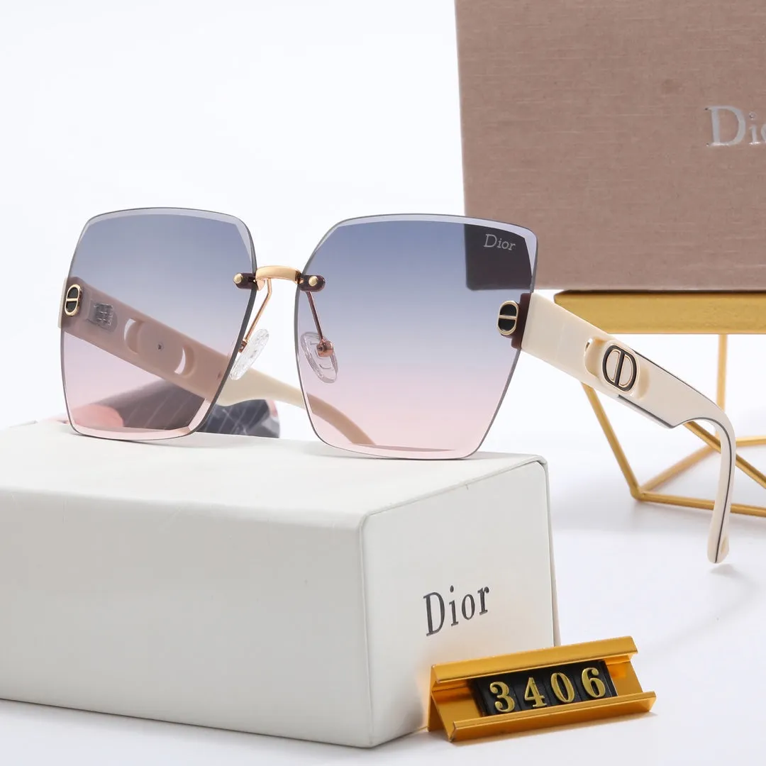 4 colors rimless pull mirror leg polarized sunglasses