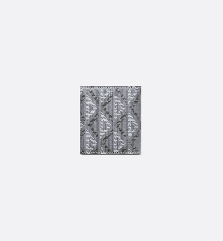 Compact Vertical Wallet Gray CD Diamond Canvas