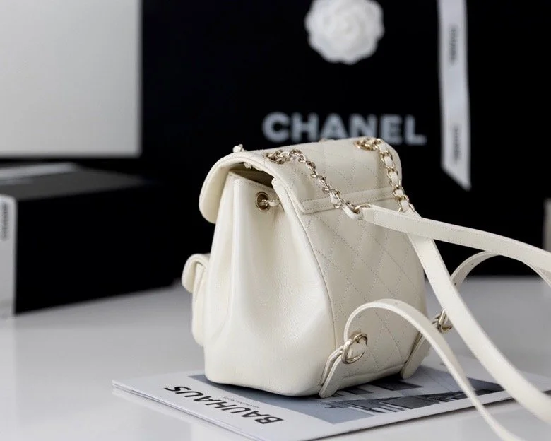 Chanel Backpack White For Women 7 in/18cm