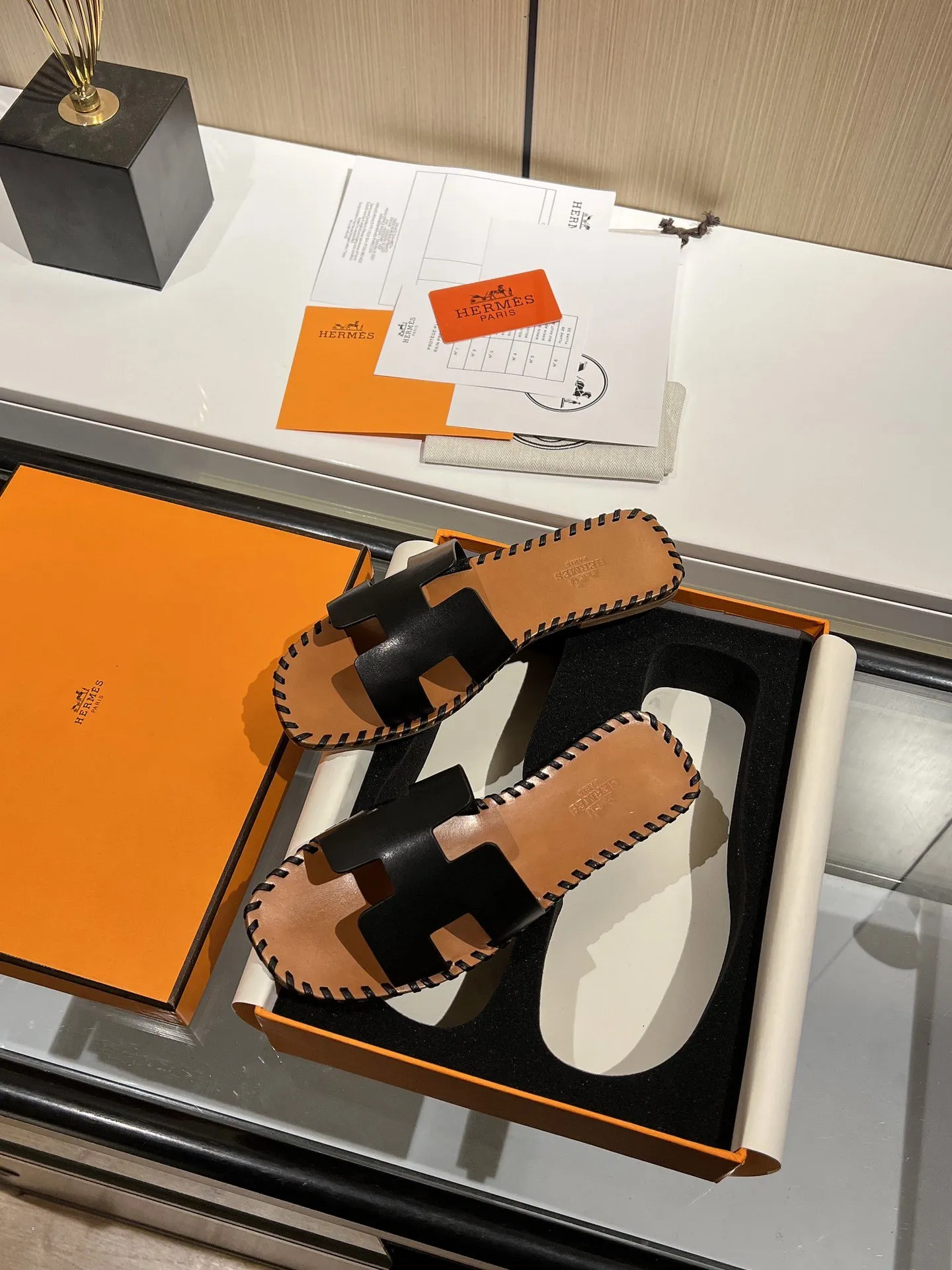 H Oran Sandal Brown/Black For Women, Women's Shoes