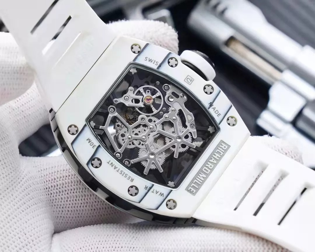 RM 35-02 White Dial White Bezel White Rubber Strap RUML3