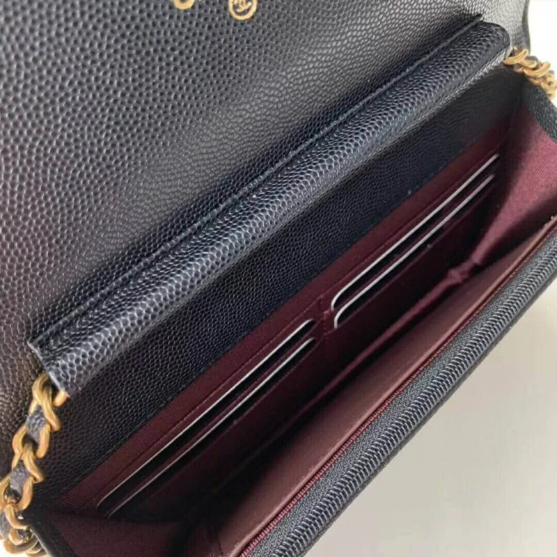 Chanel Caviar Quilted Wallet On Chain W-A33814