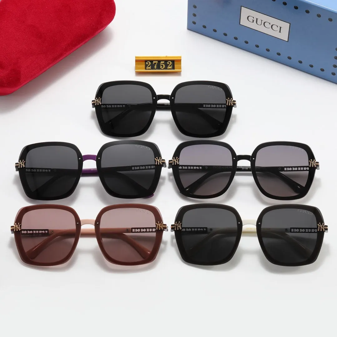 5 Colors Fashion Oval Hollow Double G Polarized Sunglasses