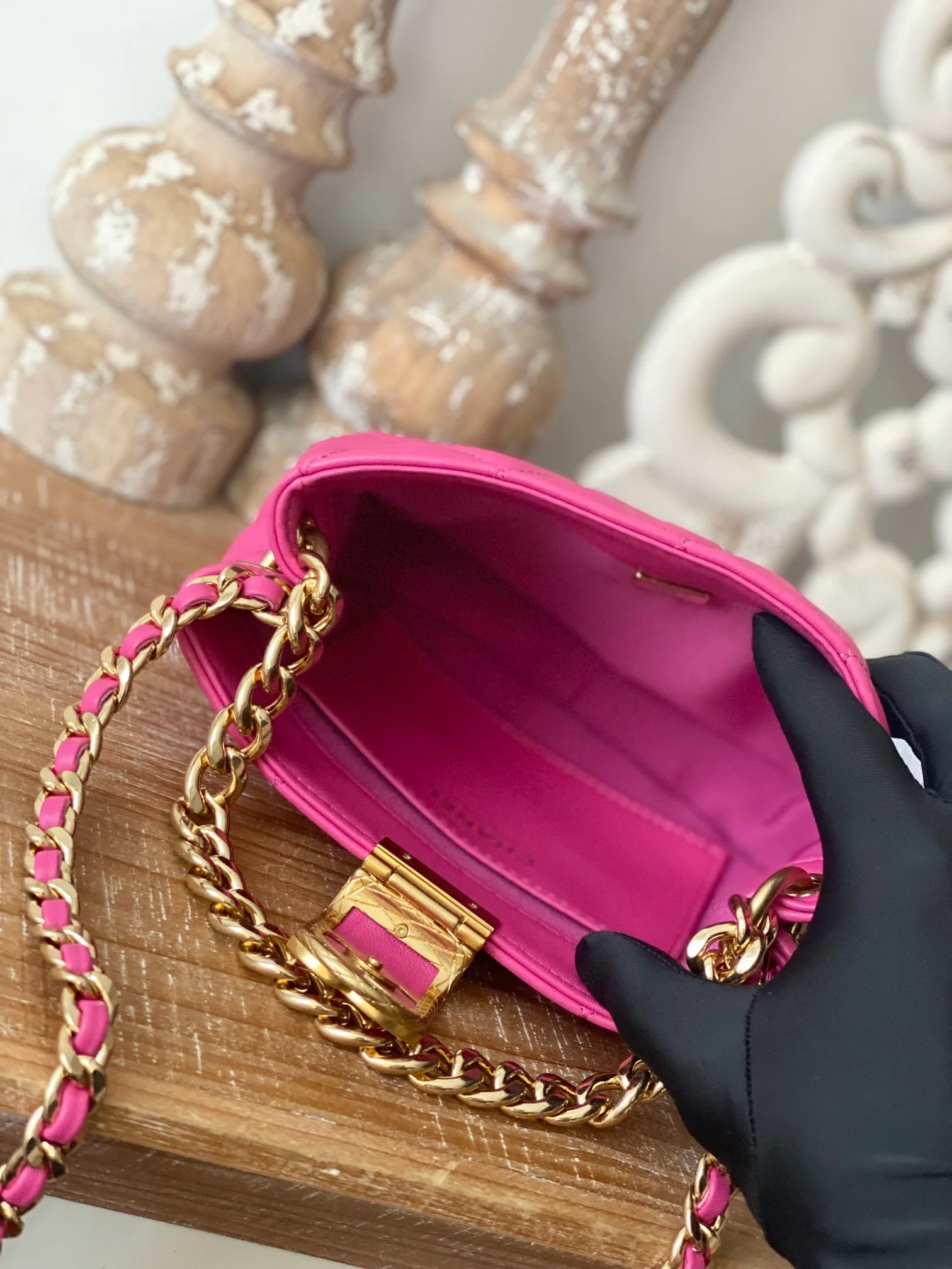 Chanel Small Hobo Bag Gold Hardware Pink For Women, Women’s Handbags, Shoulder Bags 7.5in/19cm