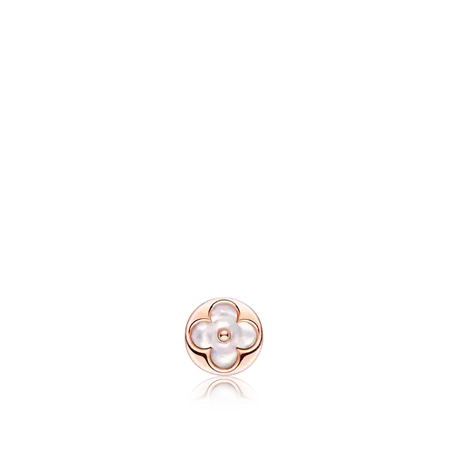 Color Blossom Sun Rose Gold and White Mother-of-Pearl Earring - Single